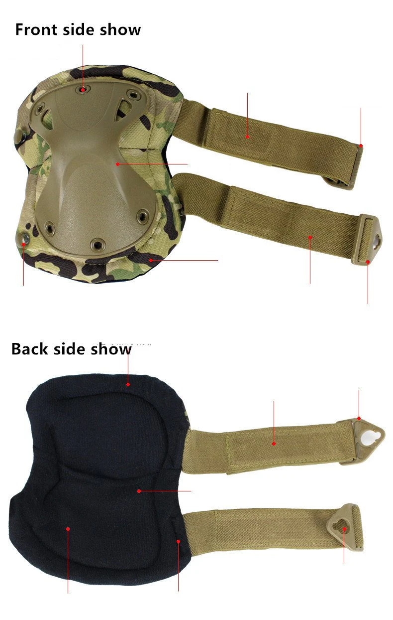 Military 4pc/set Tactical Knee & Elbow Protective Pad (5 color) - Image 8