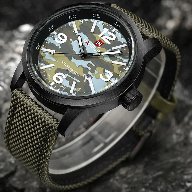 Military Fabric Strap Wristwatch ( 4 colors ) - Image 2