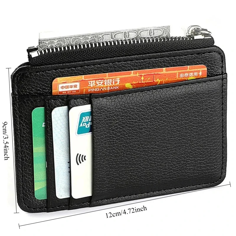 SlimZip Zippered Mini Wallet with Card Slots & Coin Pocket - Image 2
