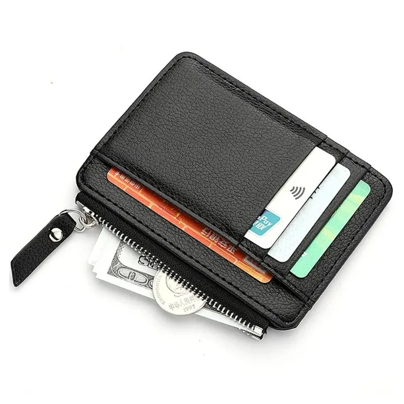 SlimZip Zippered Mini Wallet with Card Slots & Coin Pocket - Image 3