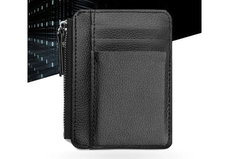 SlimZip Zippered Mini Wallet with Card Slots & Coin Pocket - Image 5
