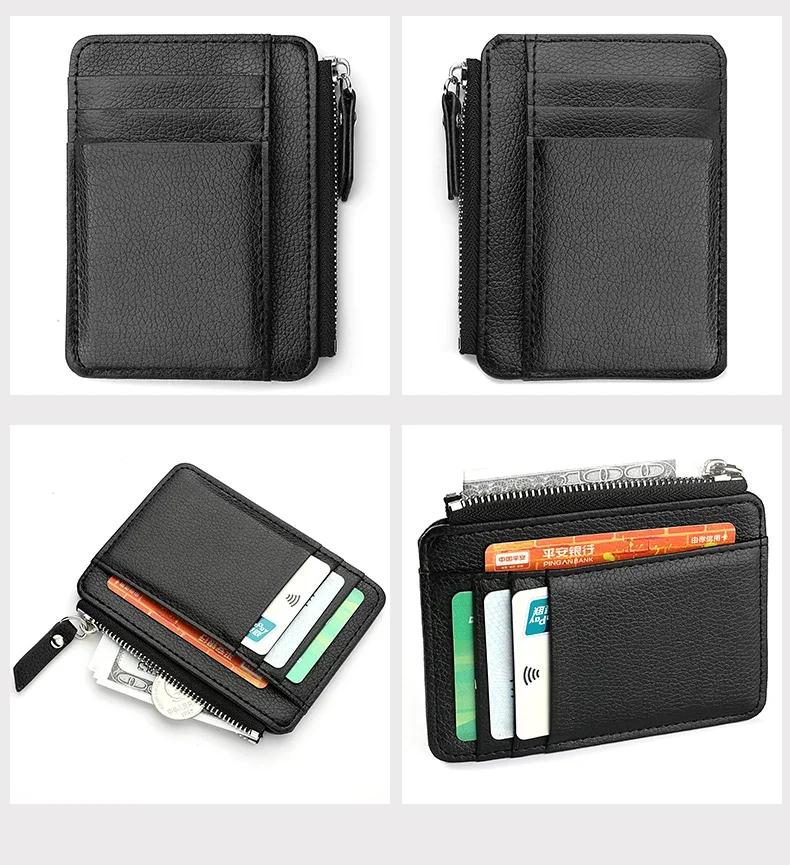 SlimZip Zippered Mini Wallet with Card Slots & Coin Pocket - Image 9
