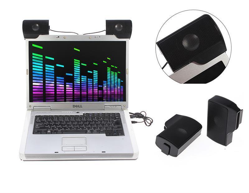 Mini Laptop Clip On USB Stereo Speakers - Image 2