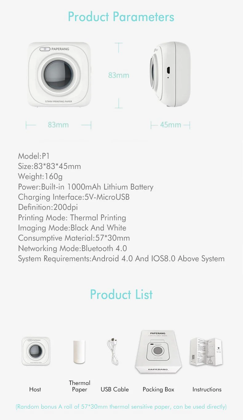 Mini Portable Bluetooth Mobile Printer - Image 10