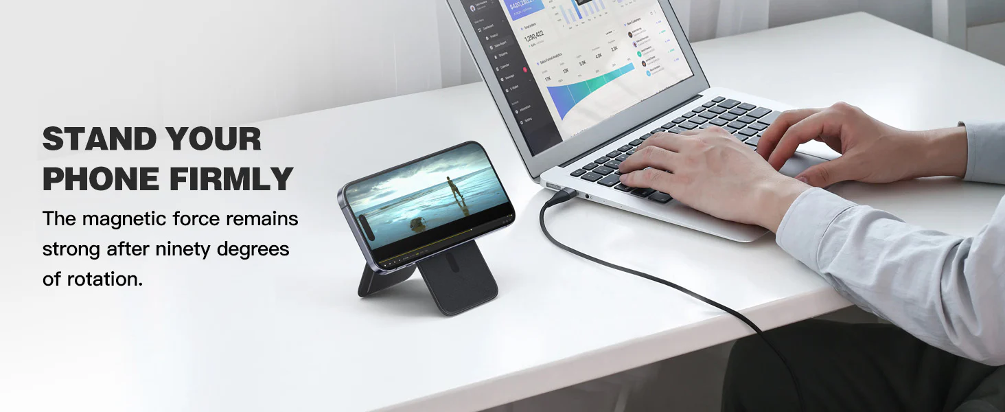 MagSafe 3-in-1 RFID-Blocking Magnetic Card Holder with Adjustable iPhone Stand - Image 15