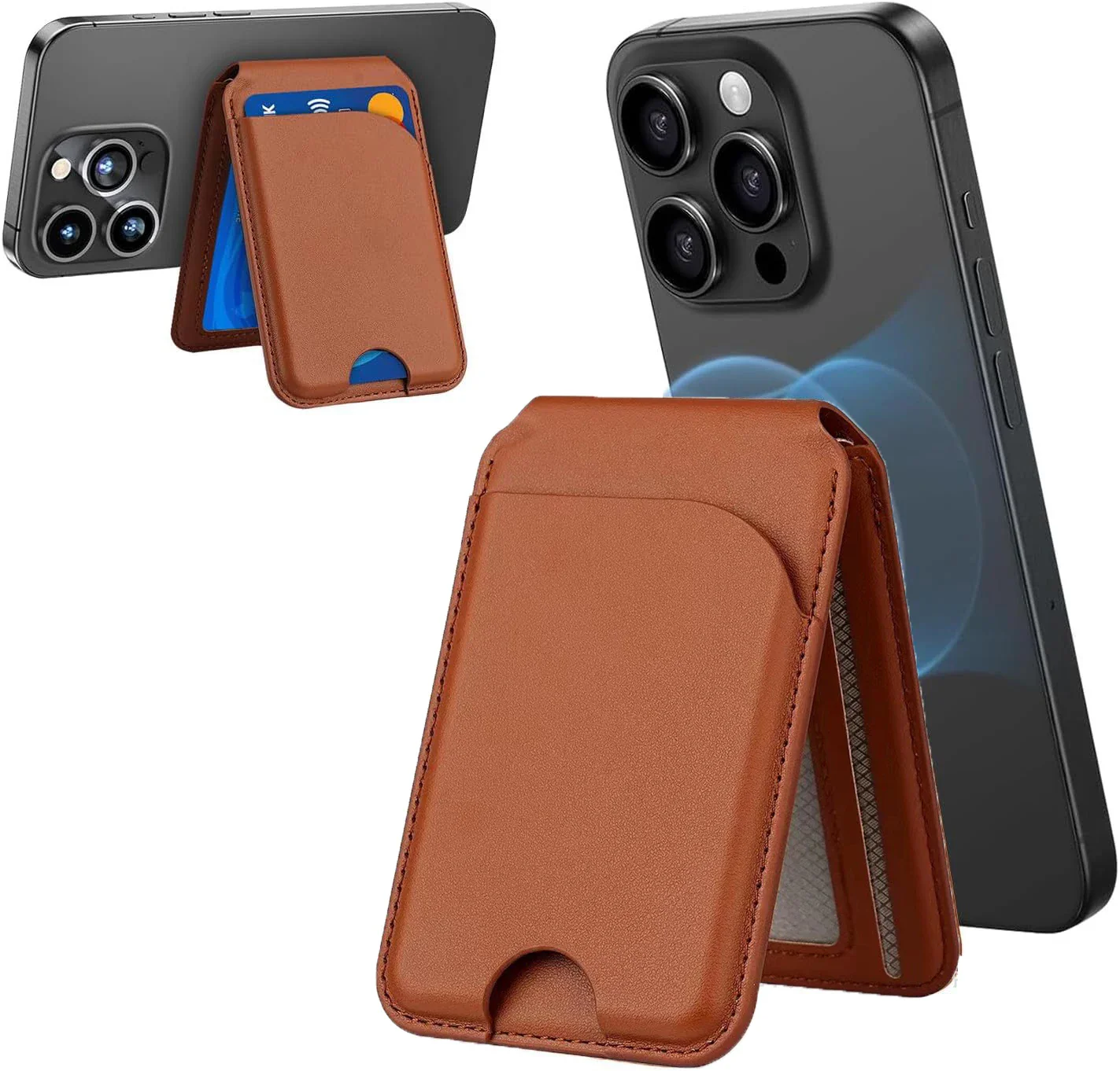 MagSafe 3-in-1 RFID-Blocking Magnetic Card Holder with Adjustable iPhone Stand - Image 20