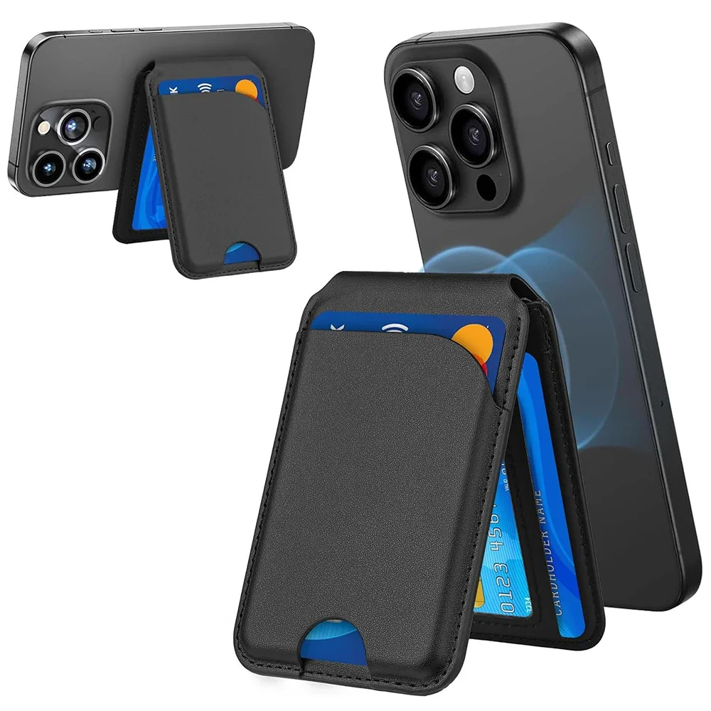 MagSafe 3-in-1 RFID-Blocking Magnetic Card Holder with Adjustable iPhone Stand - Image 24
