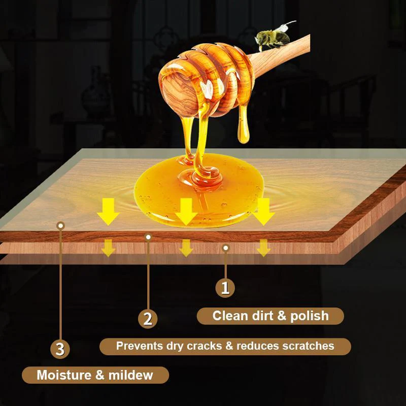 Beeswax Wooden Furniture Polish + 2 Dishcloths - Image 4