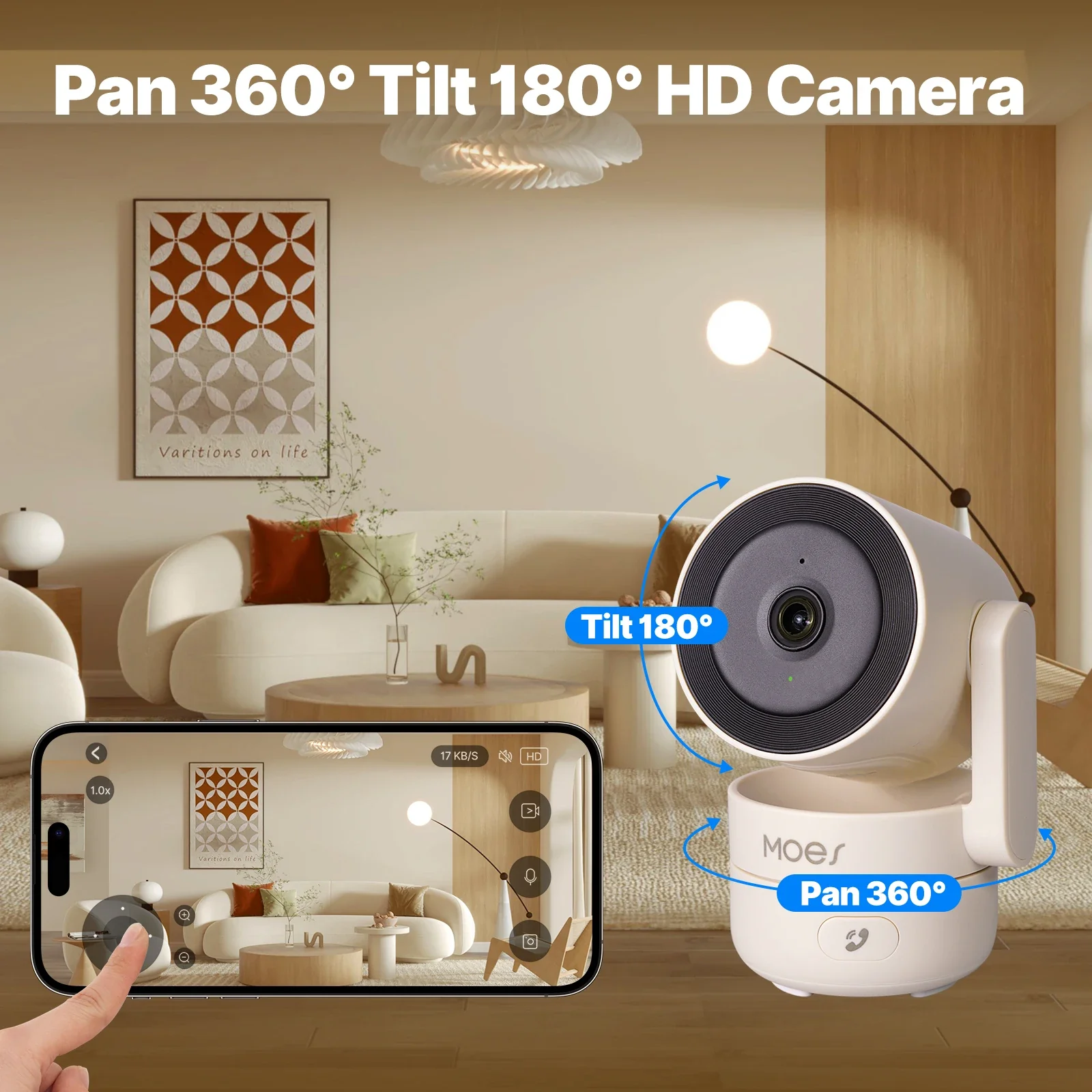 HD 4MP WiFi Night Vision Sound & Motion Detection Smart Security Camera - Image 3