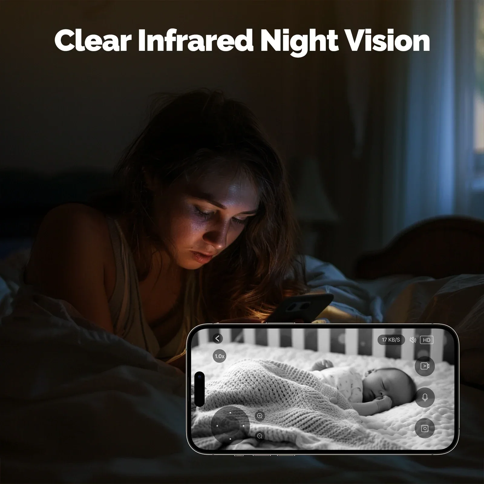 HD 4MP WiFi Night Vision Sound & Motion Detection Smart Security Camera - Image 5