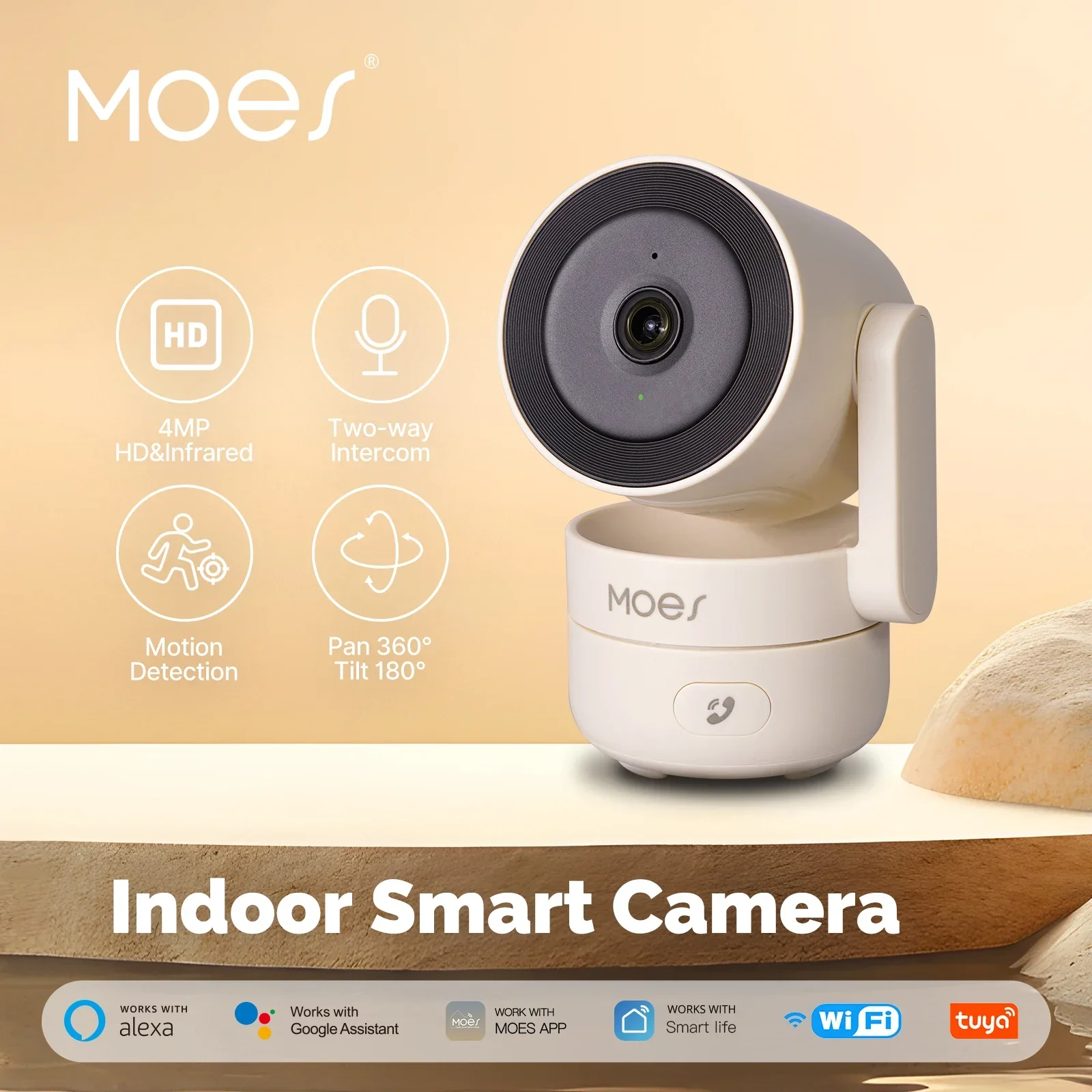 HD 4MP WiFi Night Vision Sound & Motion Detection Smart Security Camera - Image 7