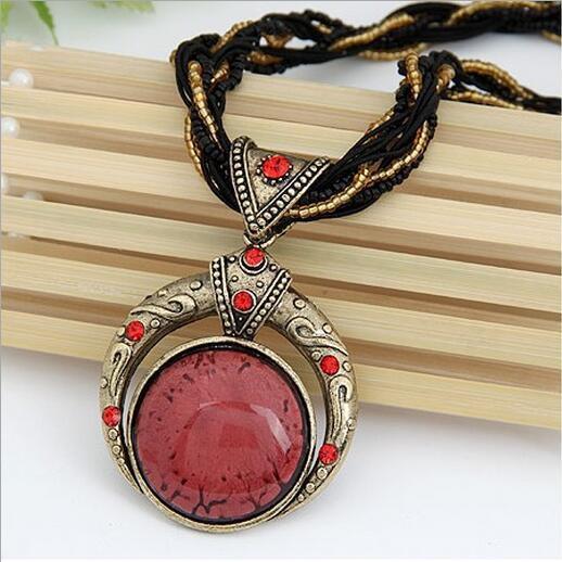 Bohemian Multilayer Crystal Gem Necklace - Image 3
