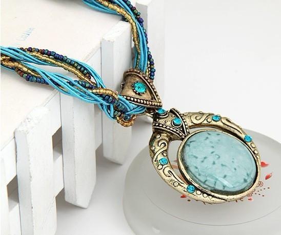 Bohemian Multilayer Crystal Gem Necklace - Image 7