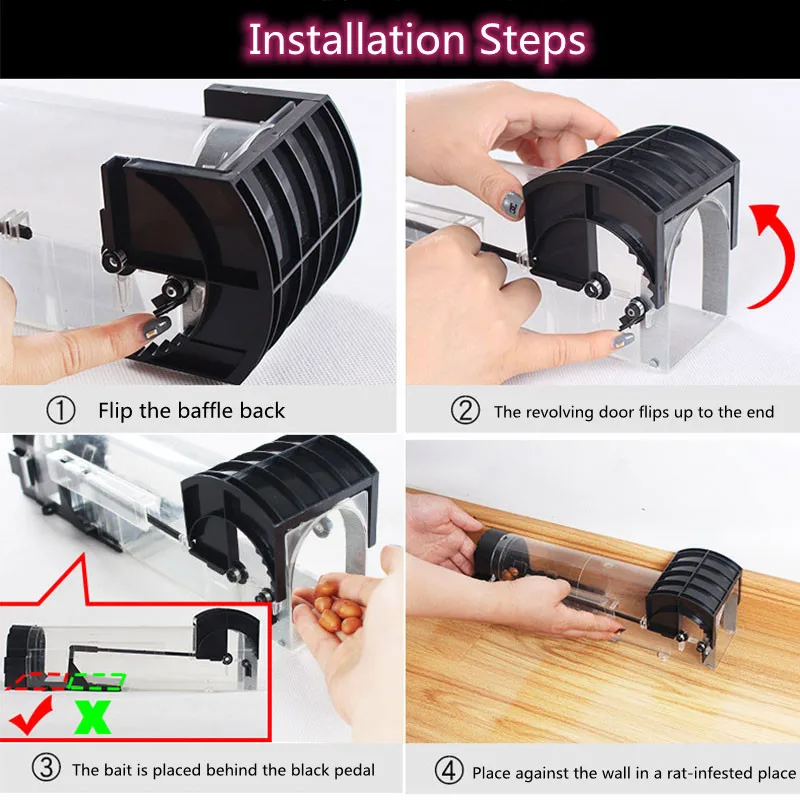 SafeRelease Self-Locking Humane Mouse Trap – Clear Reusable Design - Image 17