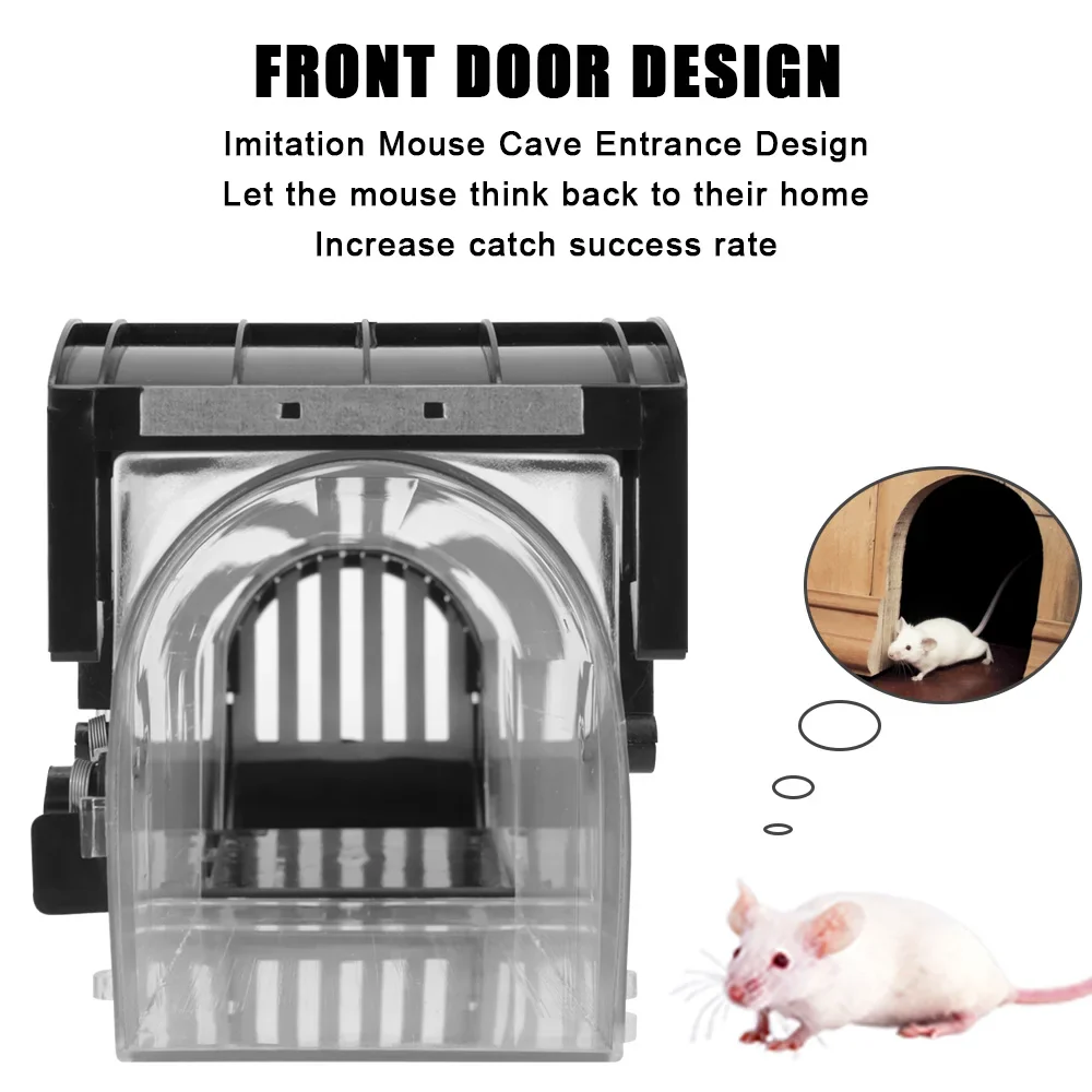 SafeRelease Self-Locking Humane Mouse Trap – Clear Reusable Design - Image 8