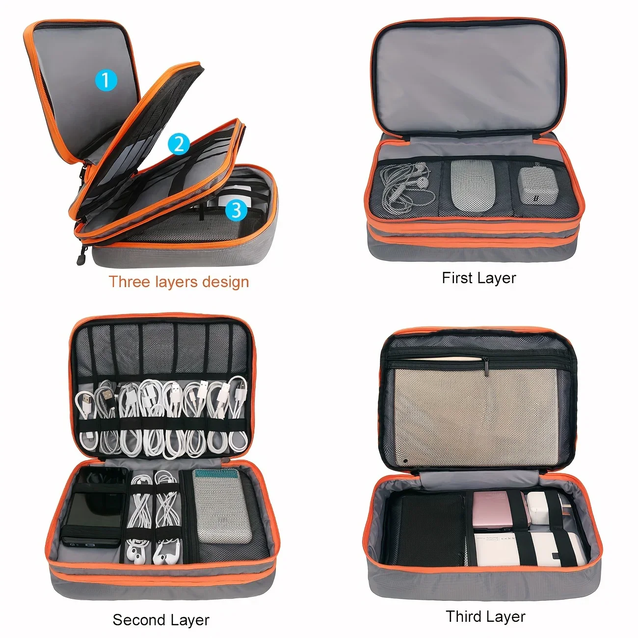 SmartPack – A three-layer Padded Multi-Compartment Waterproof Tech Organizer - Image 6