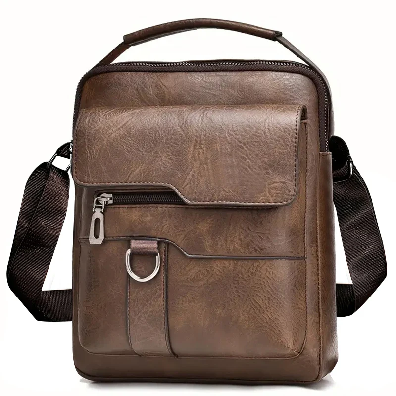 Vintage Textured Messenger Bag – Lightweight Compact & Practical - Image 11