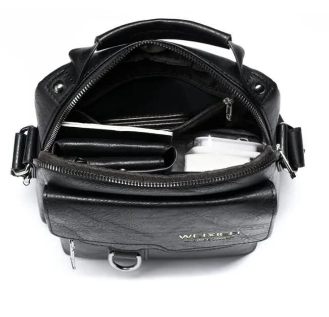 Vintage Textured Messenger Bag – Lightweight Compact & Practical - Image 22