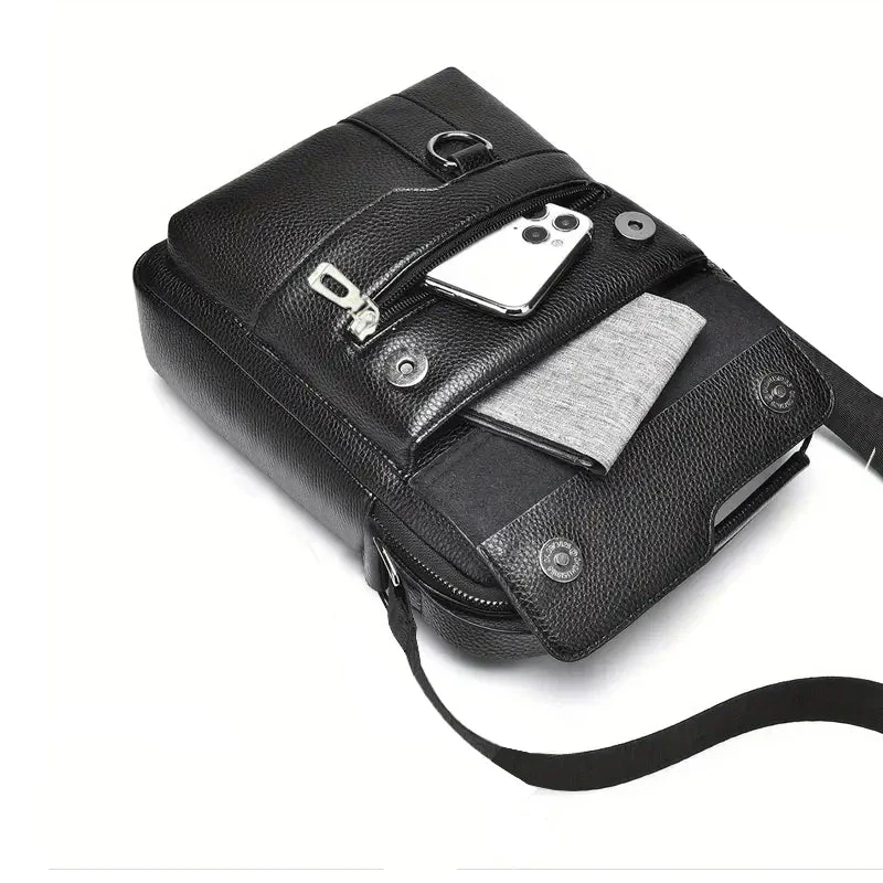 Vintage Textured Messenger Bag – Lightweight Compact & Practical - Image 25