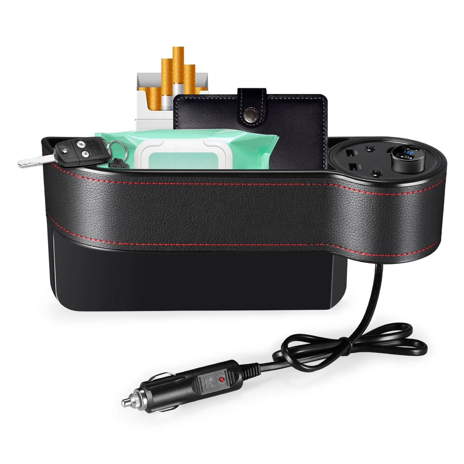 HandyFunction™ Luxury Car Organizer with Charging Ports - Image 5