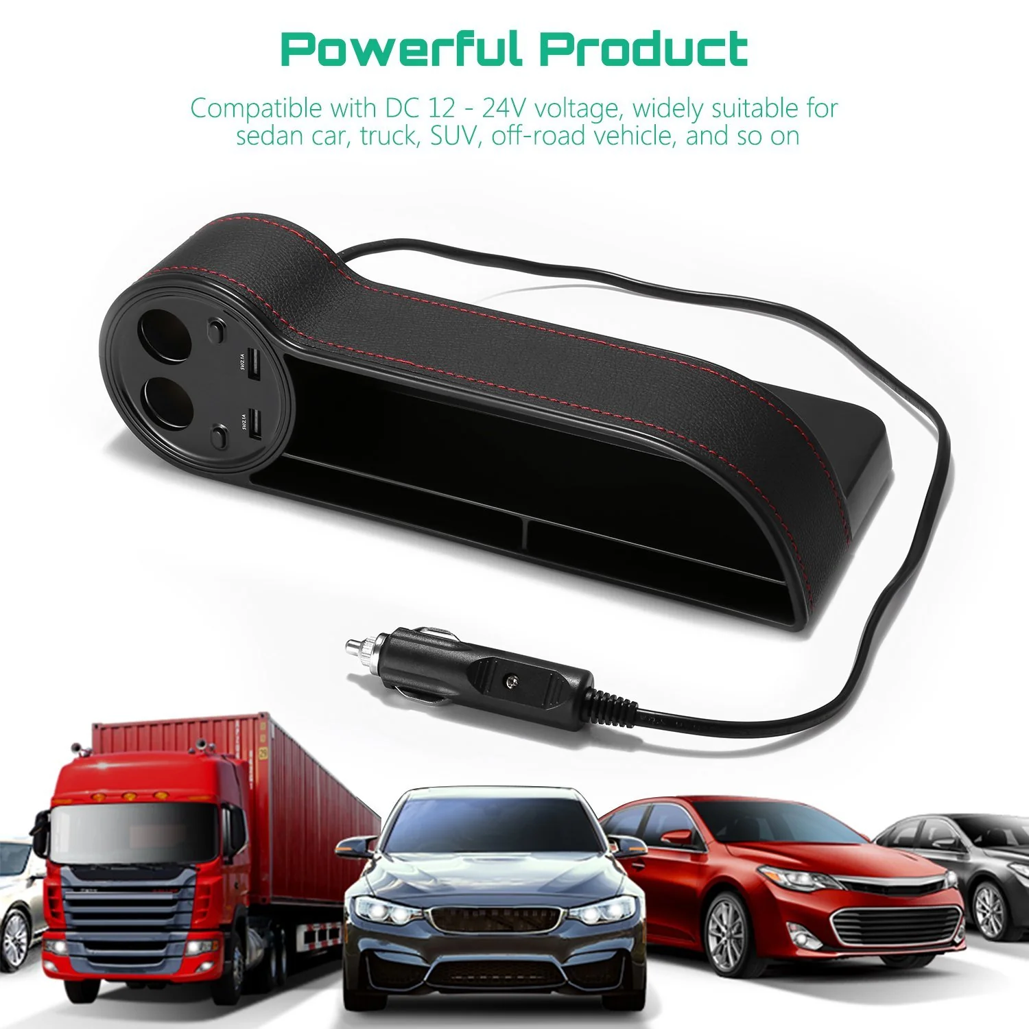 HandyFunction™ Luxury Car Organizer with Charging Ports - Image 8