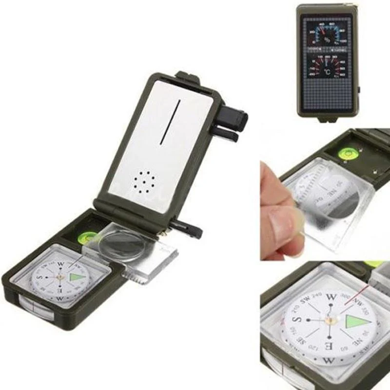 Multifunction 10 in 1 Military Camping Survival Compass - Image 3