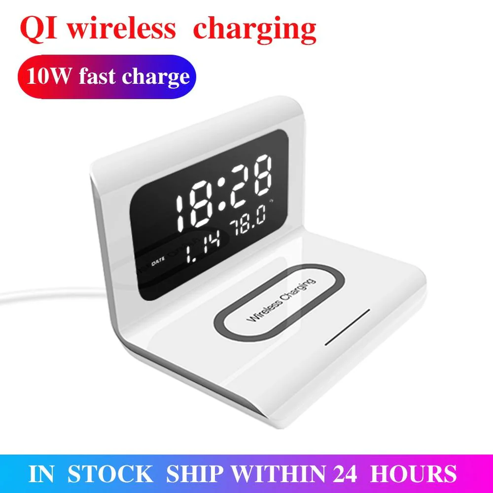 Multifunctional 10W Qi Wireless Charging Pad With Clock - Image 3