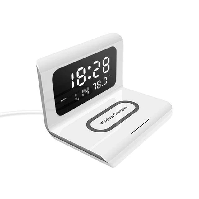 Multifunctional 10W Qi Wireless Charging Pad With Clock - Image 4