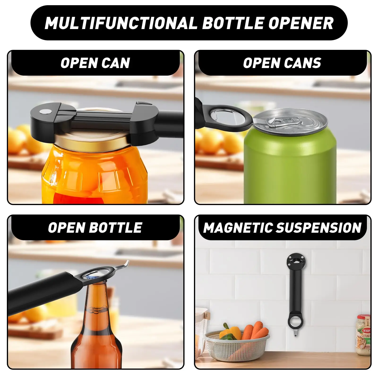 SeniorComfort No-Strain Adjustable Multifunctional Can/Bottle/Jar Opener - Image 5
