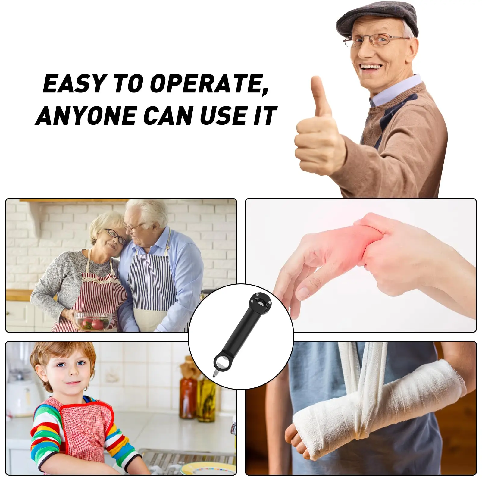 SeniorComfort No-Strain Adjustable Multifunctional Can/Bottle/Jar Opener - Image 7