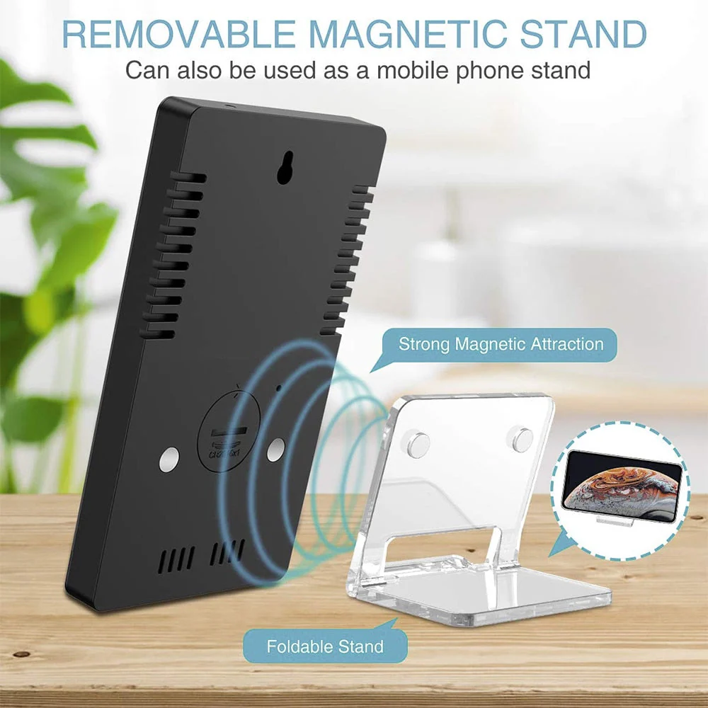 Stylish Multifunctional LED Mirror Alarm Clock - Image 6