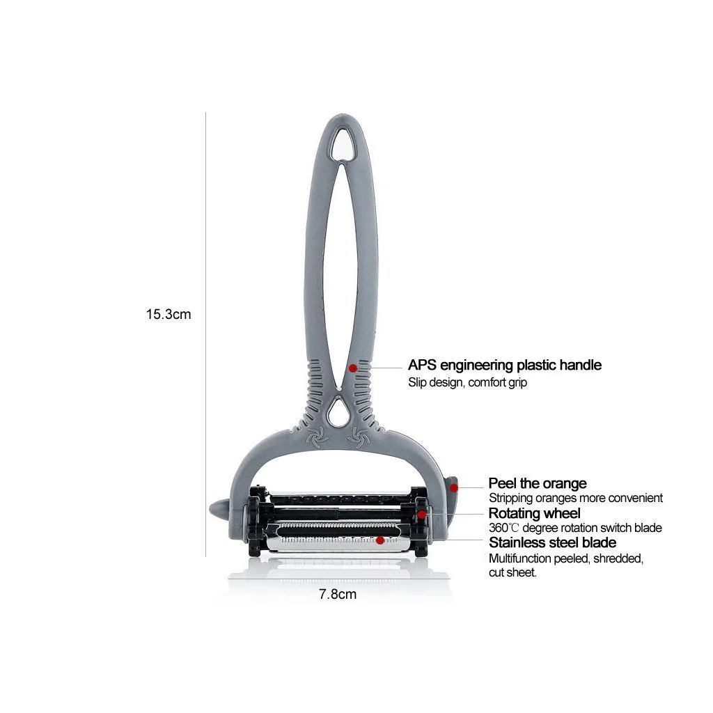 Triple-Blade Multifunctional Rotating Kitchen Tool - Image 9