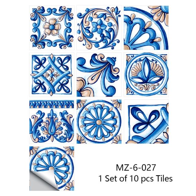 Portuguese Tiles Azulejo Decorative Stickers (10pcs) - Image 24