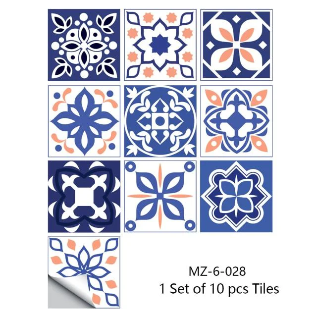 Portuguese Tiles Azulejo Decorative Stickers (10pcs) - Image 32
