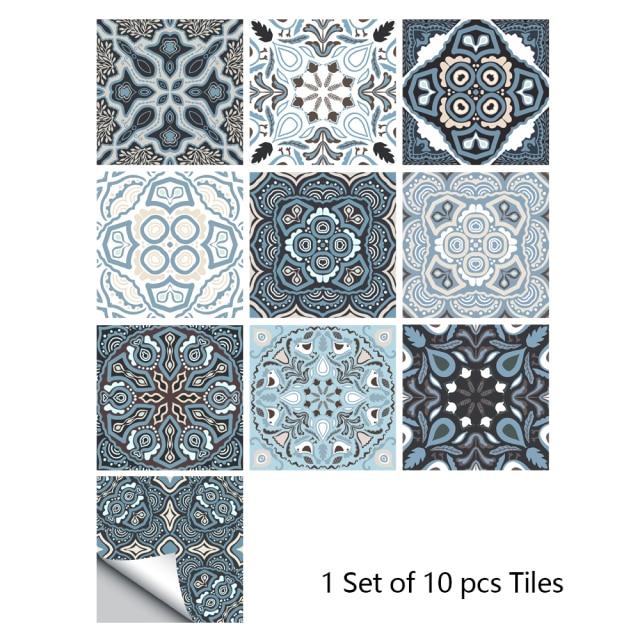 Portuguese Tiles Azulejo Decorative Stickers (10pcs) - Image 42