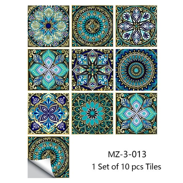 Portuguese Tiles Azulejo Decorative Stickers (10pcs) - Image 44