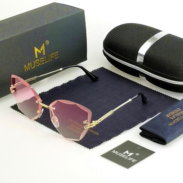 MUSELIFE™ Rimless Crystal Sunglasses For Women - Image 2