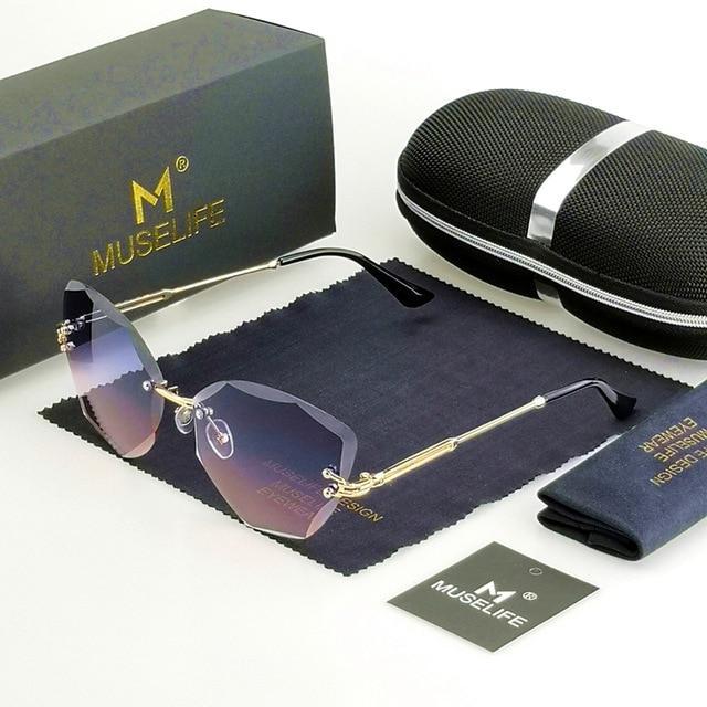 MUSELIFE™ Rimless Crystal Sunglasses For Women - Image 3