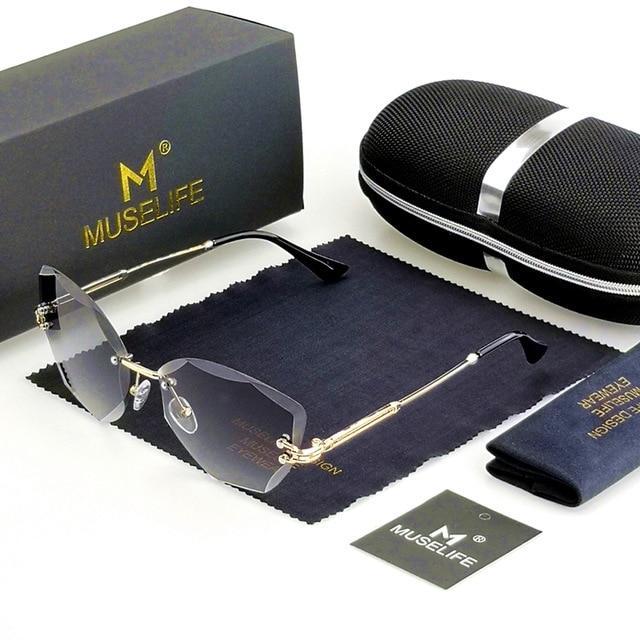 MUSELIFE™ Rimless Crystal Sunglasses For Women - Image 5
