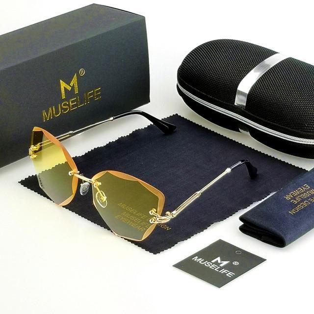 MUSELIFE™ Rimless Crystal Sunglasses For Women - Image 6