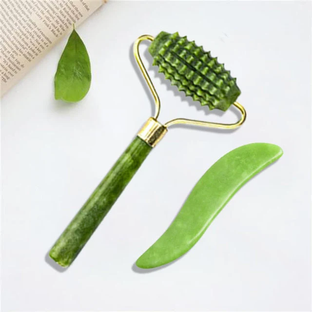 Natural Jade Stone Face Massage Roller - Image 10