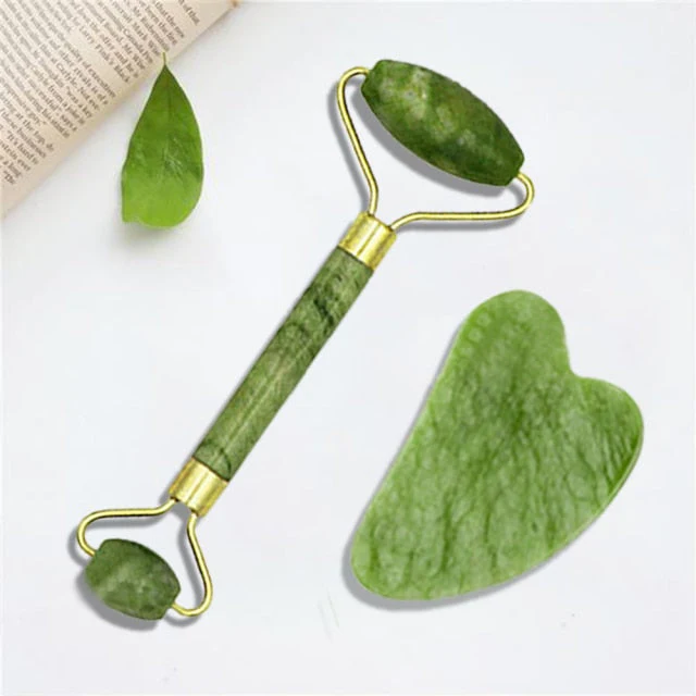 Natural Jade Stone Face Massage Roller - Image 5