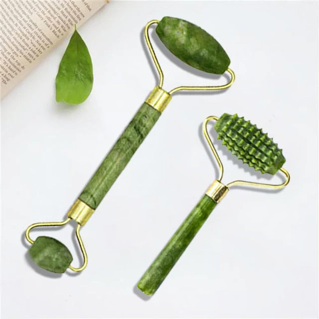 Natural Jade Stone Face Massage Roller - Image 6