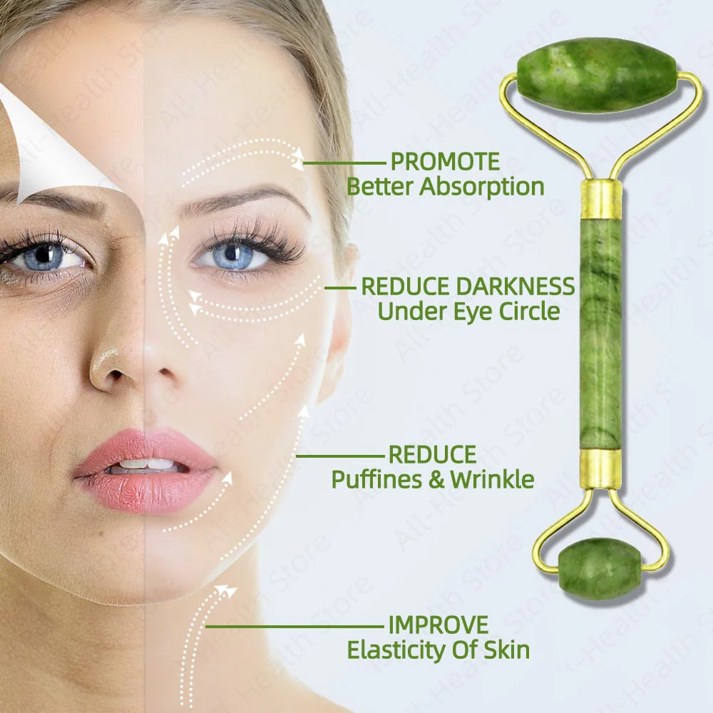 Natural Jade Stone Face Massage Roller - Image 7