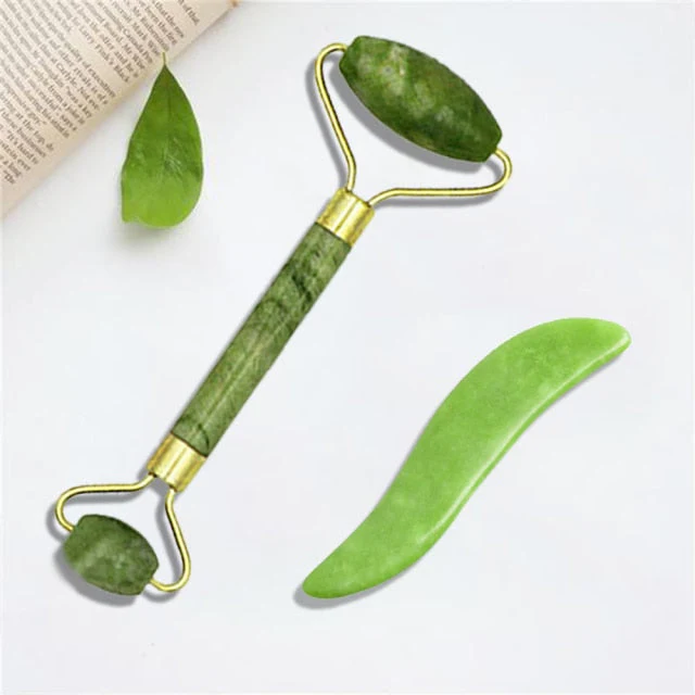 Natural Jade Stone Face Massage Roller - Image 8