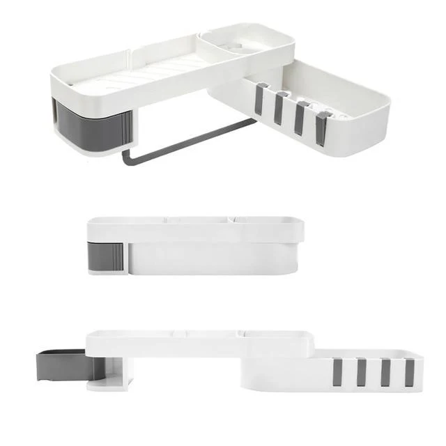NeatMaster™  Drill-Free Wall Mounted Corner Shower Shelf - Image 2