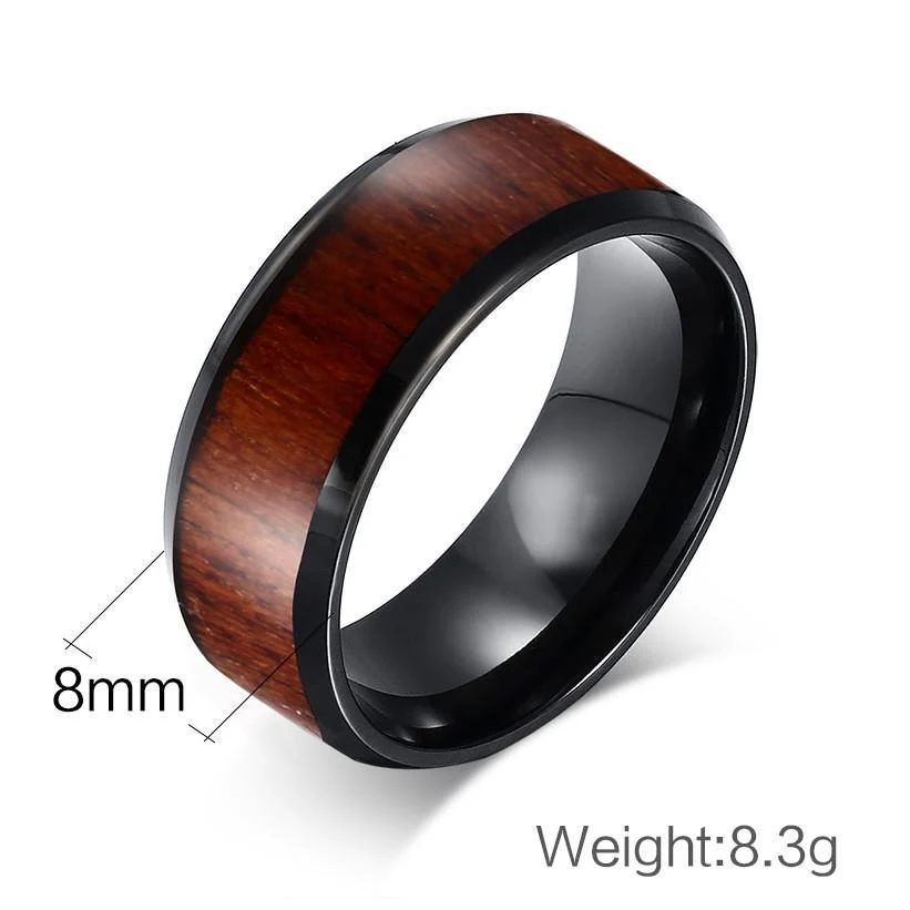 NED -  Men  Ring  Wood Design - Image 3