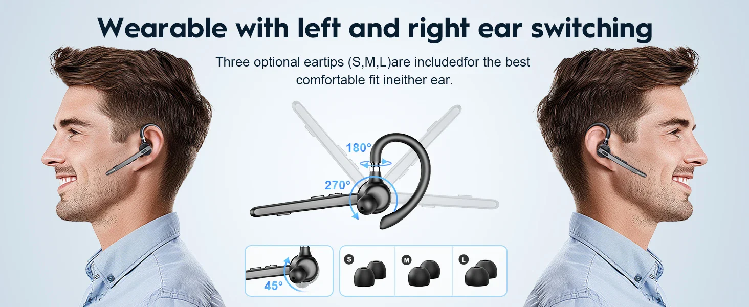 Bee M53 Dual-Mic Noise Cancelling Hi-Fi Audio Lightweight Headset with Charging Case - Image 12