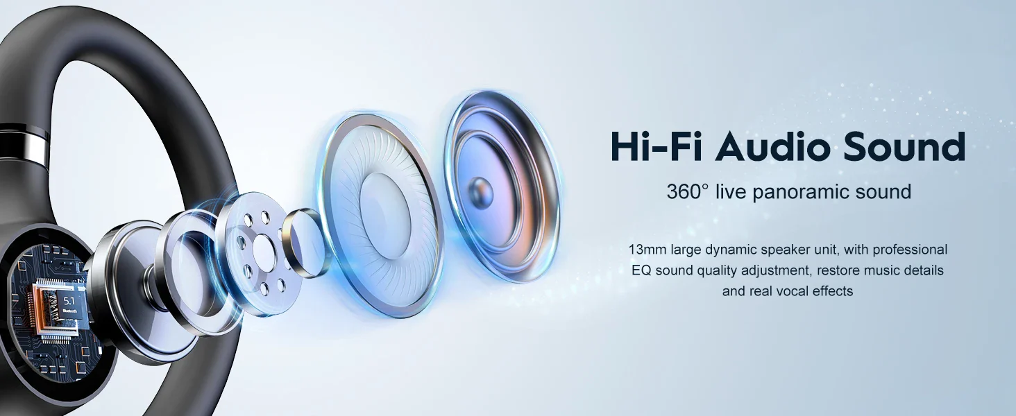 Bee M53 Dual-Mic Noise Cancelling Hi-Fi Audio Lightweight Headset with Charging Case - Image 15