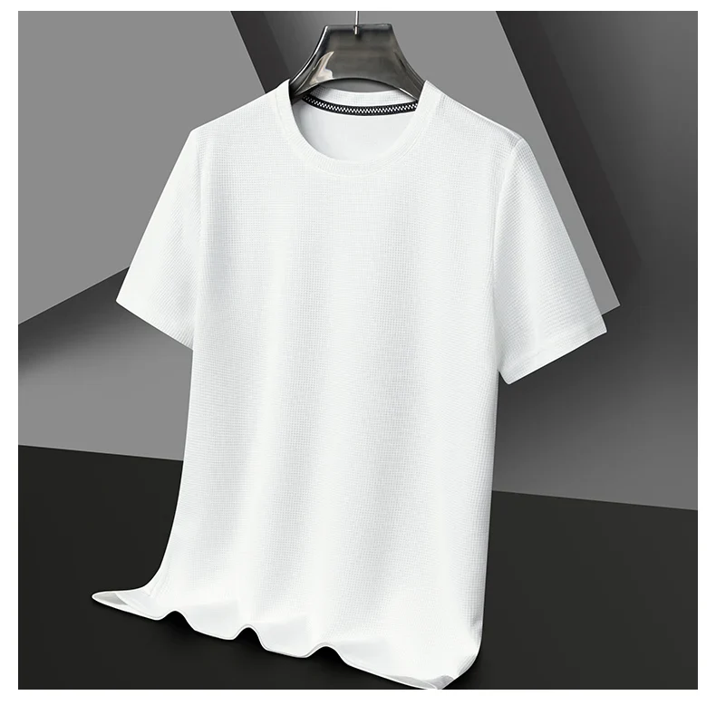 Summer 3D Waffle-Knit Crew Neck T-Shirt – Breathable & Soft - Image 21